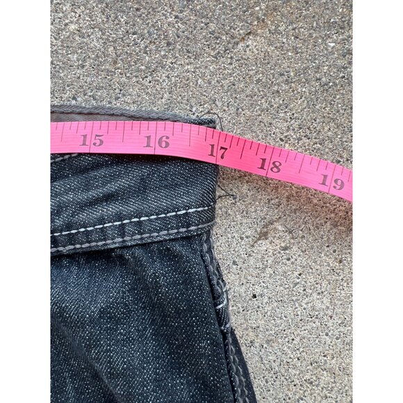 Vintage Basic Code Black Distressed Baggy Hip Hop Skater Jeans W34 J3 - Picture 5 of 7